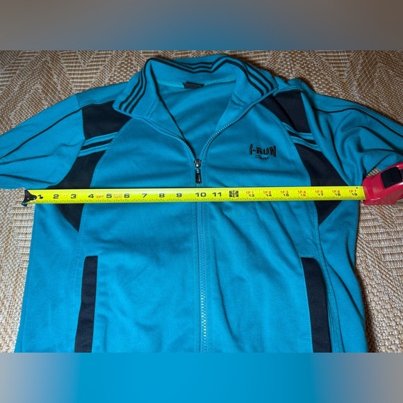 I-Run Collection Blue Activewear Jacket w/ Black Stripes,Zip Up,Size L - Picture 6 of 9